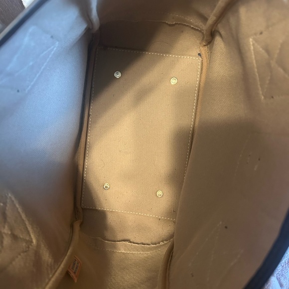 Dooney & Bourke Black and Gray Diagonal Stripe Tote - Picture 4 of 7